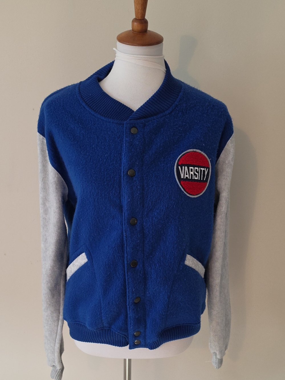 Joe Namath Blue and Gray Varsity Jacket
